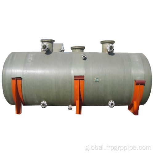 Fiberglass FRP Tank Horizontal FRP Tank Fiberglass Container for acid alkali Manufactory